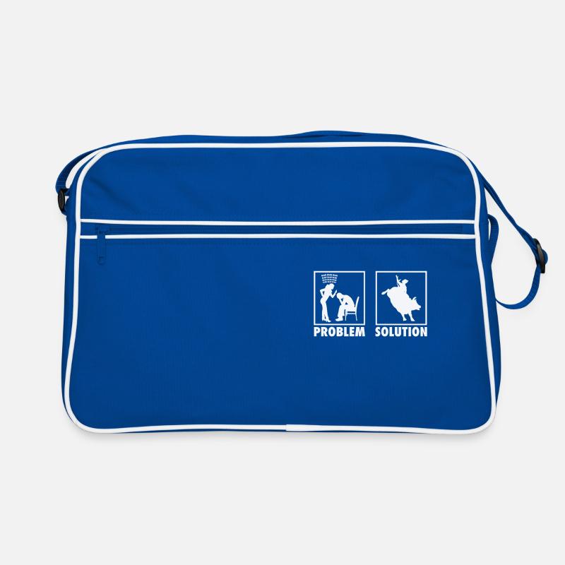 Équitation de taureau Cavalier de taureau Rodeo Statement Problème Sac Retro