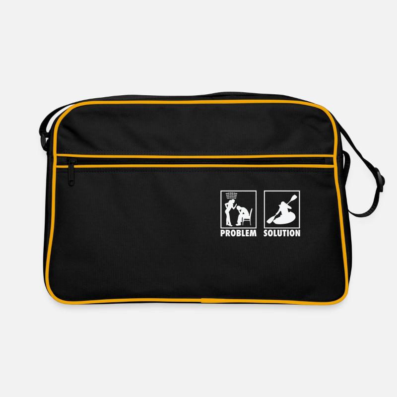 Kayak Kayaker Kayak Statement Solution au problème. Sac Retro