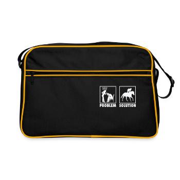 Horse Racing Horse Racers Statement Problem - Retro Tasche - Schwarz/Gold - Vorne