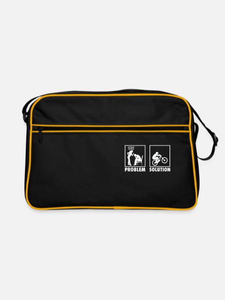 Vélo de montagne Équitation Vtt Riders - Sac Retro - noir/or - Devant
