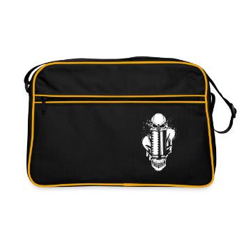 Bullets and Skull Roses Aesthetic Dripping Pattern - Retro Bag - black/gold - Front