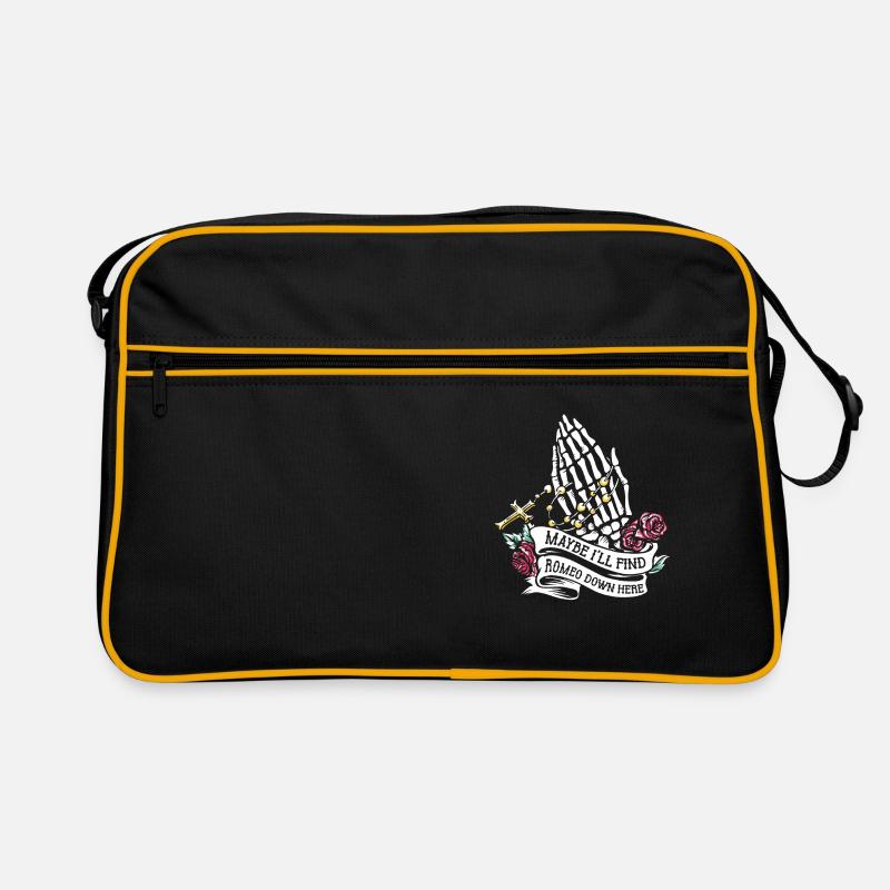 Roméo Gothic Bones Squelette Roses Mort Tombe Sac Retro