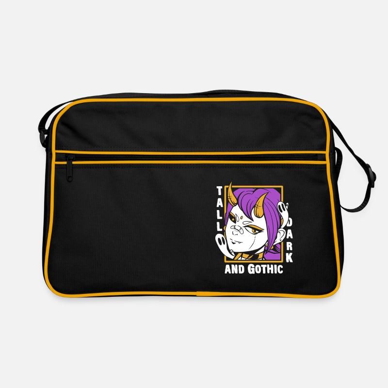 Anime Ghost Dark Flame Spooky Devil Girl Design Retro Bag