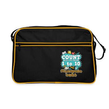 Kids Back To School Count With Me From One To Ten - Retro Bag - black/gold - Front