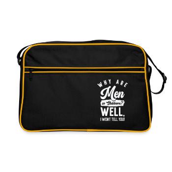 Des hommes drôles si têtus et hilarants - Sac Retro - noir/or - Devant