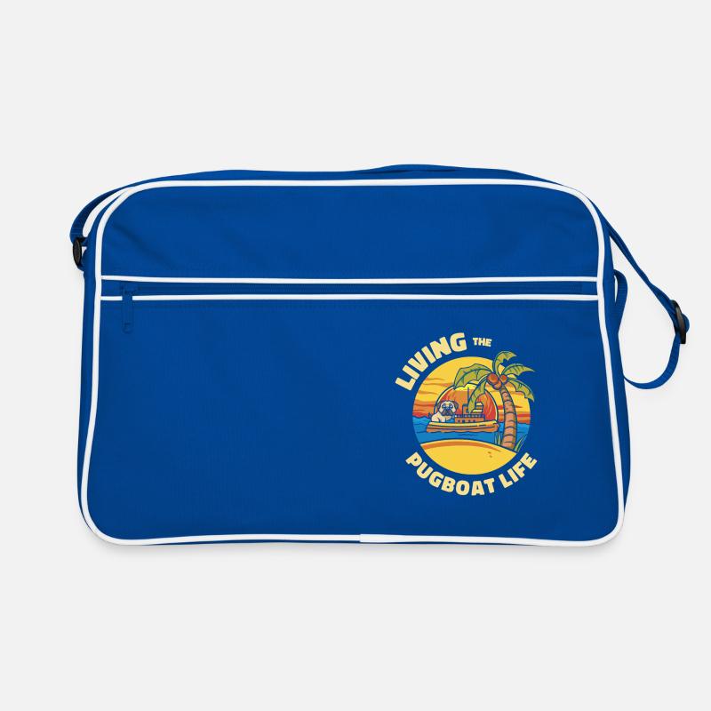 Schlepper Mopsboot Leben Segeln Mops Eigner Boot Retro Tasche
