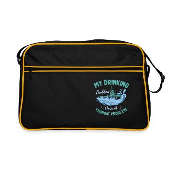 Tugboat Drinking Buddies Alcohol Tugboat Captain - Sac Retro - noir/or - Devant