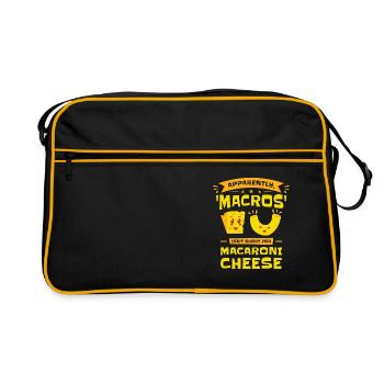 Keto Macros Dietitian Macaroni & Cheese - Retro Bag - black/gold - Front