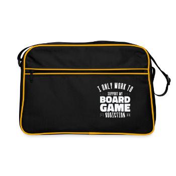 Board Game Addiction Board Game Fan Tabletop - Retro Bag - black/gold - Front