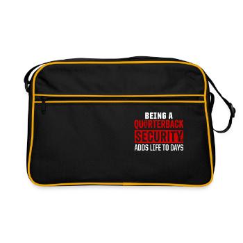 Football Quarterbacks Security Life Player Sports - Retro Bag - black/gold - Front