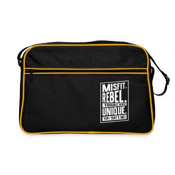 Positivité Outsider Poète Poésie - Sac Retro - noir/or - Devant