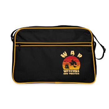 Halloween Politics Voting Witches Political - Retro Bag - black/gold - Front