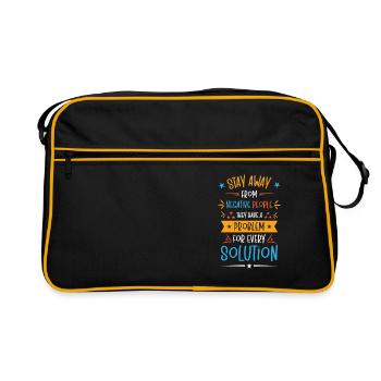 Problem Solution Critical Thinkers Positive - Retro Bag - black/gold - Front