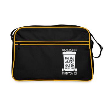 Grandir avec humour WordPlay Life Age - Sac Retro - noir/or - Devant