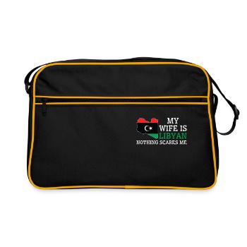 Nothing Scares Me Libyan Wife Libya - Retro Bag - black/gold - Front