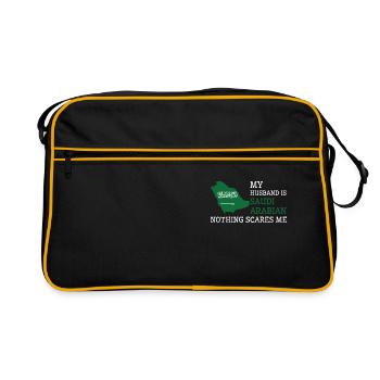 Nothing Scares Me Saudi Arabian Husband Saudi - Retro Bag - black/gold - Front