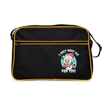 Halloween Scary Christmas Horror Fan Scary Snowman - Retro Bag - black/gold - Front