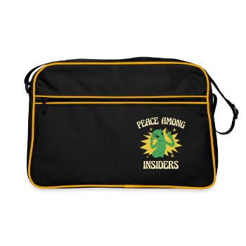 Alien Peace Alien Head Marsian Space Outsider - Sac Retro - noir/or - Devant