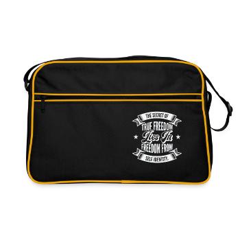 Motivation Liberté Auto-soin Inspirateur - Sac Retro - noir/or - Devant