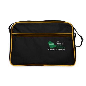 Nothing Scares Me Saudi Arabian Wife Saudi Arabia - Retro Bag - black/gold - Front