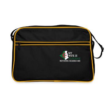 Nothing Scares Me Algerian Wife Algeria - Retro Bag - black/gold - Front