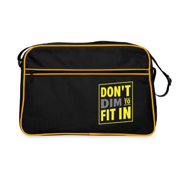 Inspirational Positive Thinker Self-care Motivator - Retro Bag - black/gold - Front