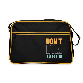 Inspirer un penseur positif - Sac Retro - noir/or - Devant