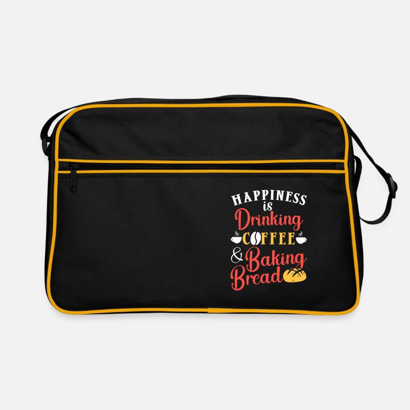 Baking Bread Drinking Coffee Caffeine Bread Baker Retro Bag