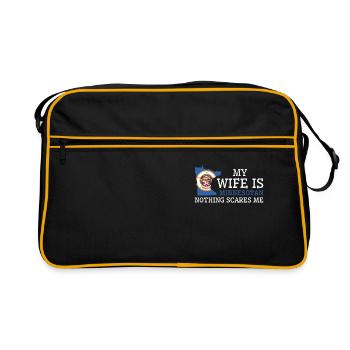 Nichts macht mir Angst Minnesotan Frau Minnesota - Retro Tasche - Schwarz/Gold - Vorne