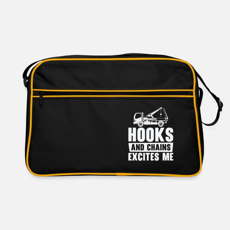 Tow Truck Driver Breakdown Lorry Hooks Chains Retro Bag