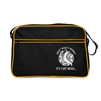 Miel Vin Drôle drôle Mead Home Brewer Viking - Sac Retro - noir/or - Devant