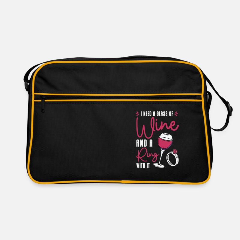 Wine Drinking Couple Wine Lover Romance Drinks Retro Bag