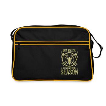 Saison de chasse Bois d’époque Chasse à la faune - Sac Retro - noir/or - Devant