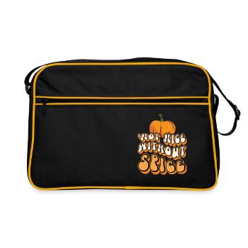 Pumpkin Spice Latte Coffee Lover Retro Typography - Retro Bag - black/gold - Front