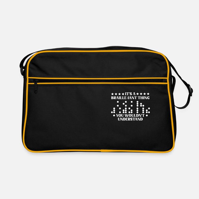 Conscience de la cécité aveugle en braille Sac Retro