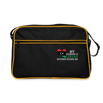 Nothing Scares Me Libyan Husband Libya - Retro Bag - black/gold - Front