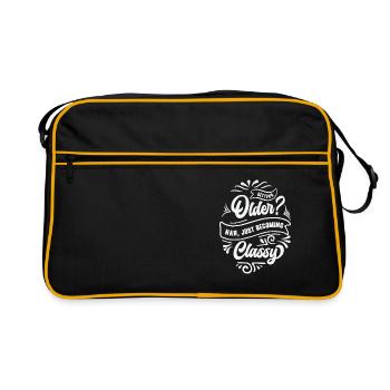 Classy Grandparent Vintage Typography Classic - Retro Bag - black/gold - Front