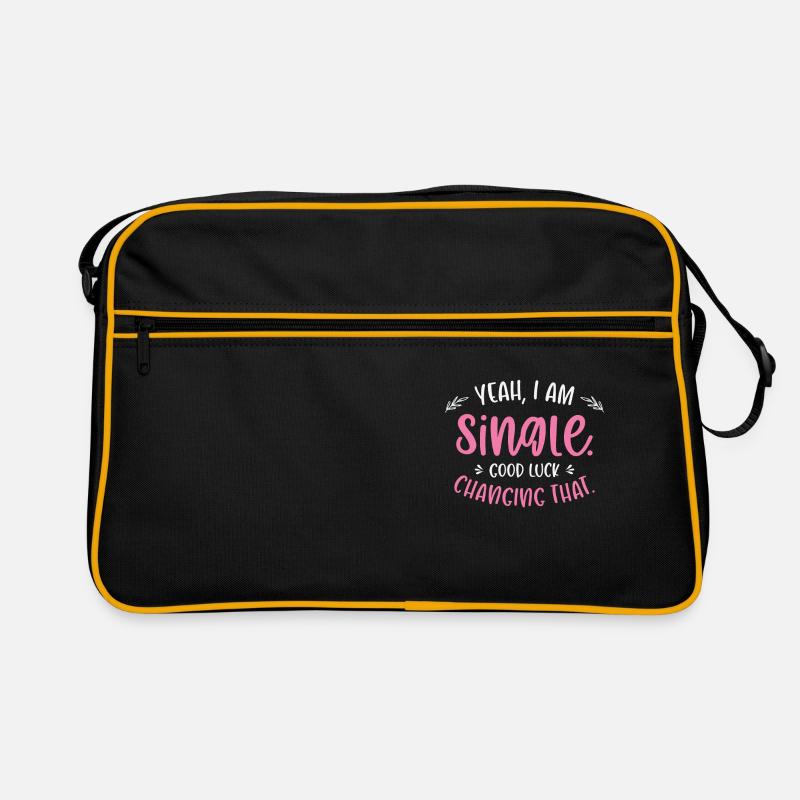 Single Relationship Independent Typography Single Retro Bag