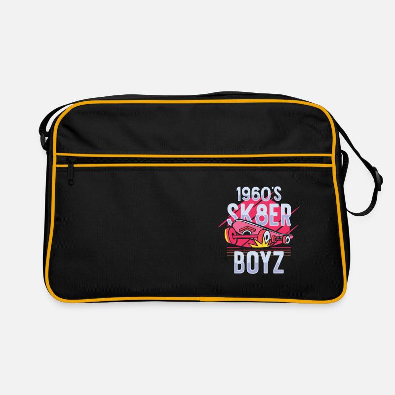Skateboard Retro 60s Board Wheels Surf Retro Bag