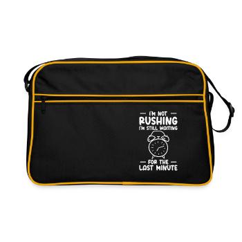Procrastinating Alarm Clock Procrastinator Work - Retro Bag - black/gold - Front