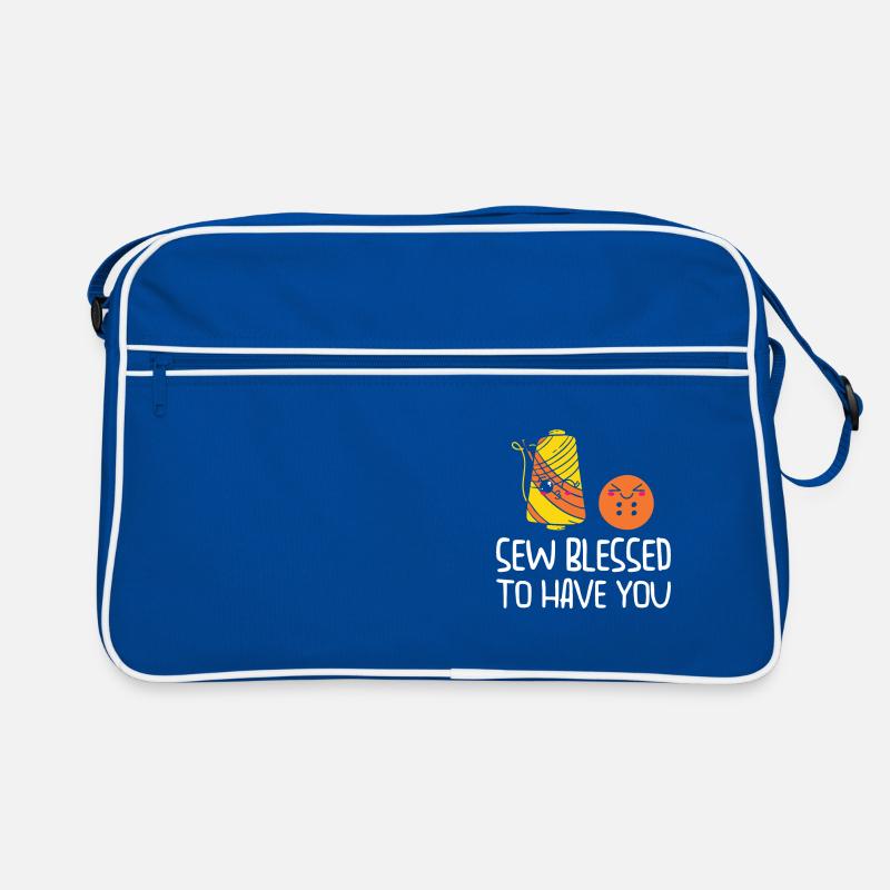 Button Thread Sibling Goals Big Brother Sister Pun Retro Bag