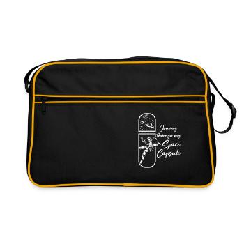 Space Capsule Science Fan Galaxy Astronaut - Sac Retro - noir/or - Devant