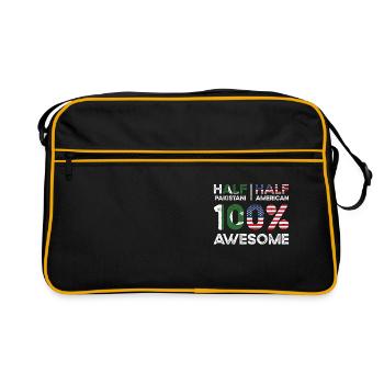 Born Pakistani Pakistan American USA Citizenship - Retro Bag - black/gold - Front