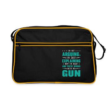 Armes Amateurs d’armes Propriétaires d’armes à feu Tir - Sac Retro - noir/or - Devant