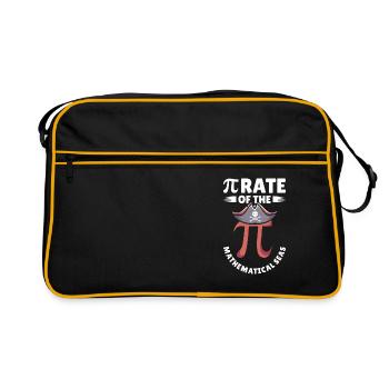 Pi Day Pirate Mathematician Pi Symbol Number Math - Retro Bag - black/gold - Front