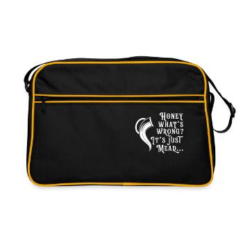 Honigwein Lustiger Met Hausbrauer Viking - Retro Tasche - Schwarz/Gold - Vorne