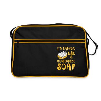 Soap Dealer Homemade Soap Soaper Soap Hobbyist - Retro Bag - black/gold - Front