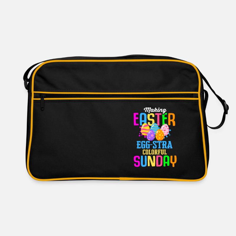 Easter Colorful Egg Dye Rabbit Egg Hunt Retro Bag