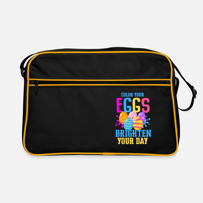 Easter Colorful Egg Dye Rabbit Egg Hunt Retro Bag