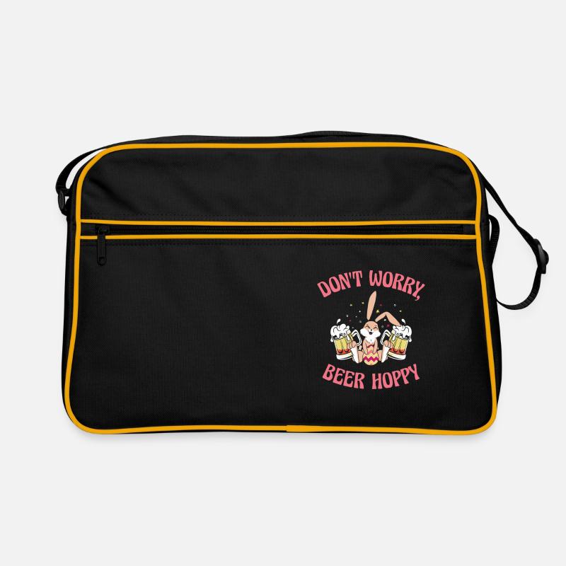 Lapins de Pâques Buveurs de bière Lapins de vacances Sac Retro